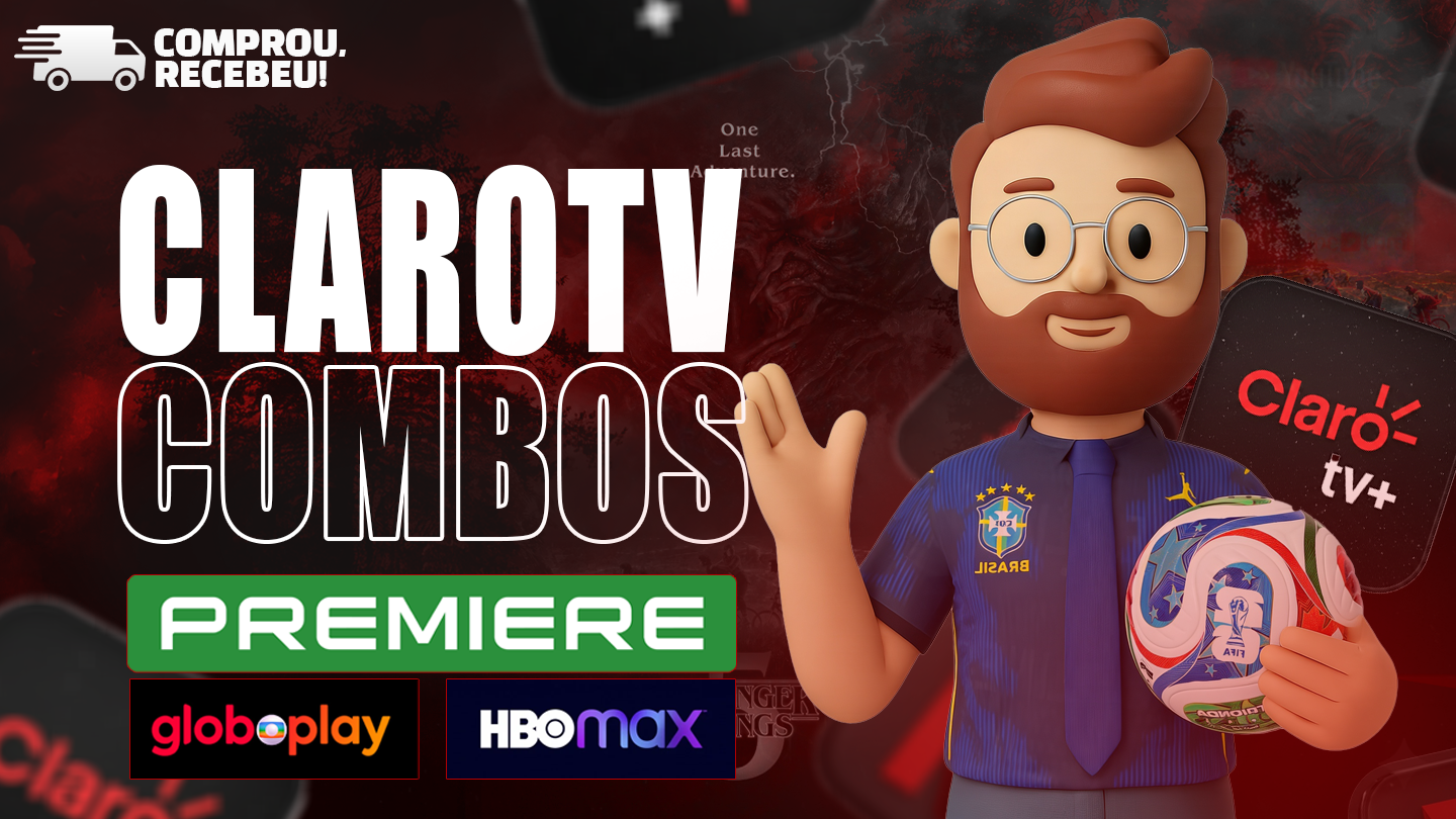 CLAROTV + PREMIERE ⚽ + HBOMAX - ACESSO PRIVADO