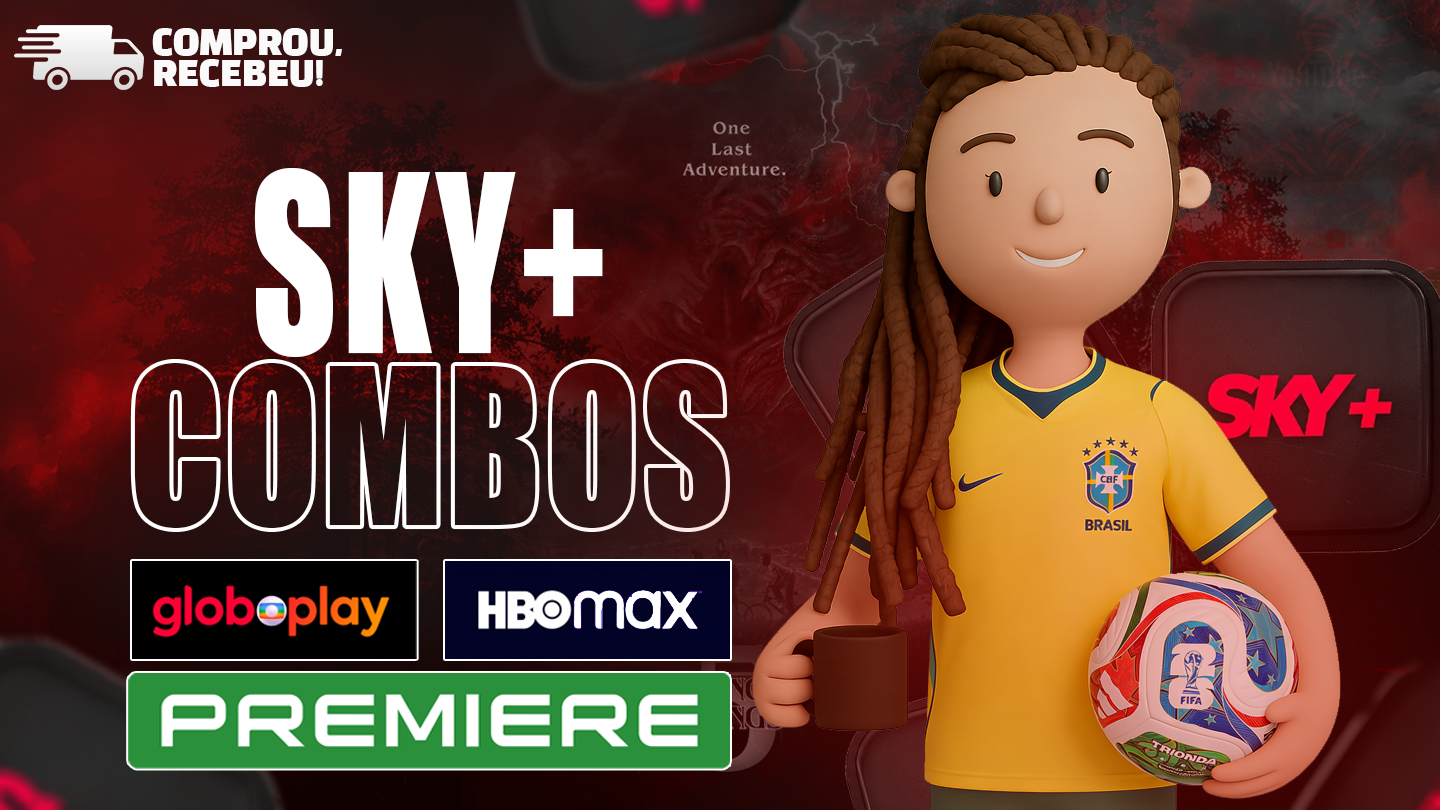 SKY + PREMIERE + HBOMAX + TELECINE + PARAMOUNT - ACESSO PRIVADO