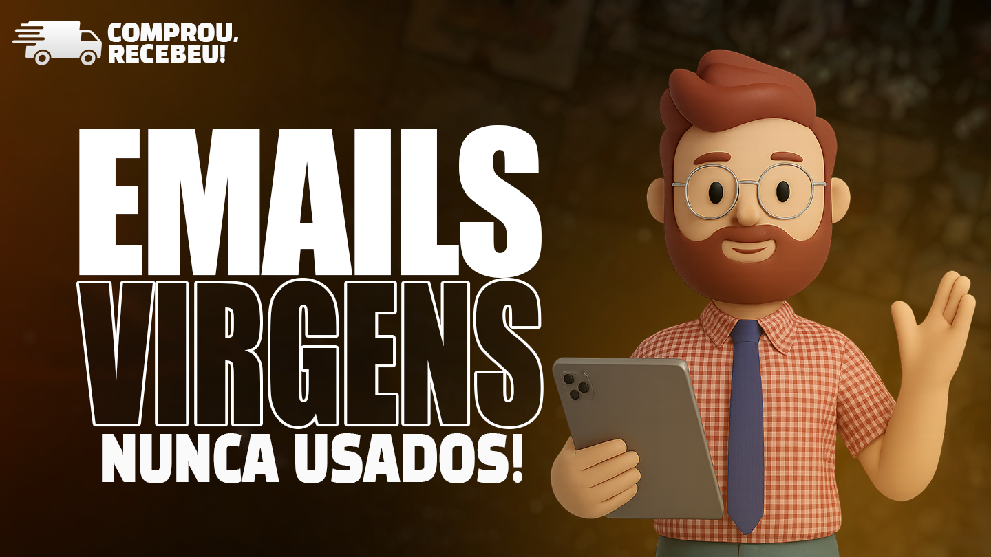 EMAILS 100% VIRGENS - FULL ACESSO - EMAILS NUNCA USADOS NOTLETTERS